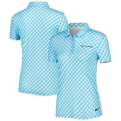 Women's Nike Light Blue THE PLAYERS Victory Printed Performance Polo