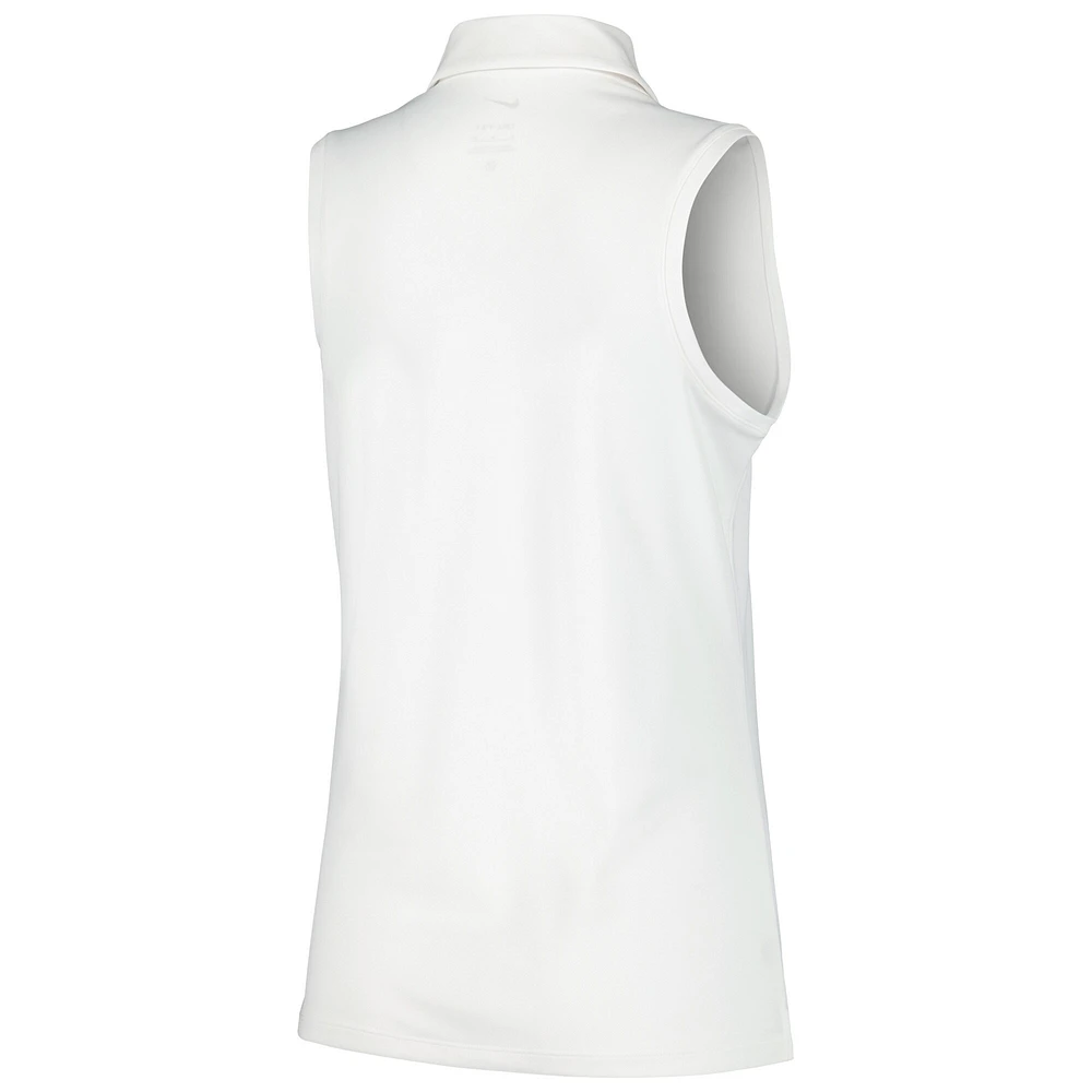 Polo sans manches Nike THE PLAYERS Performance Victory pour femme blanc