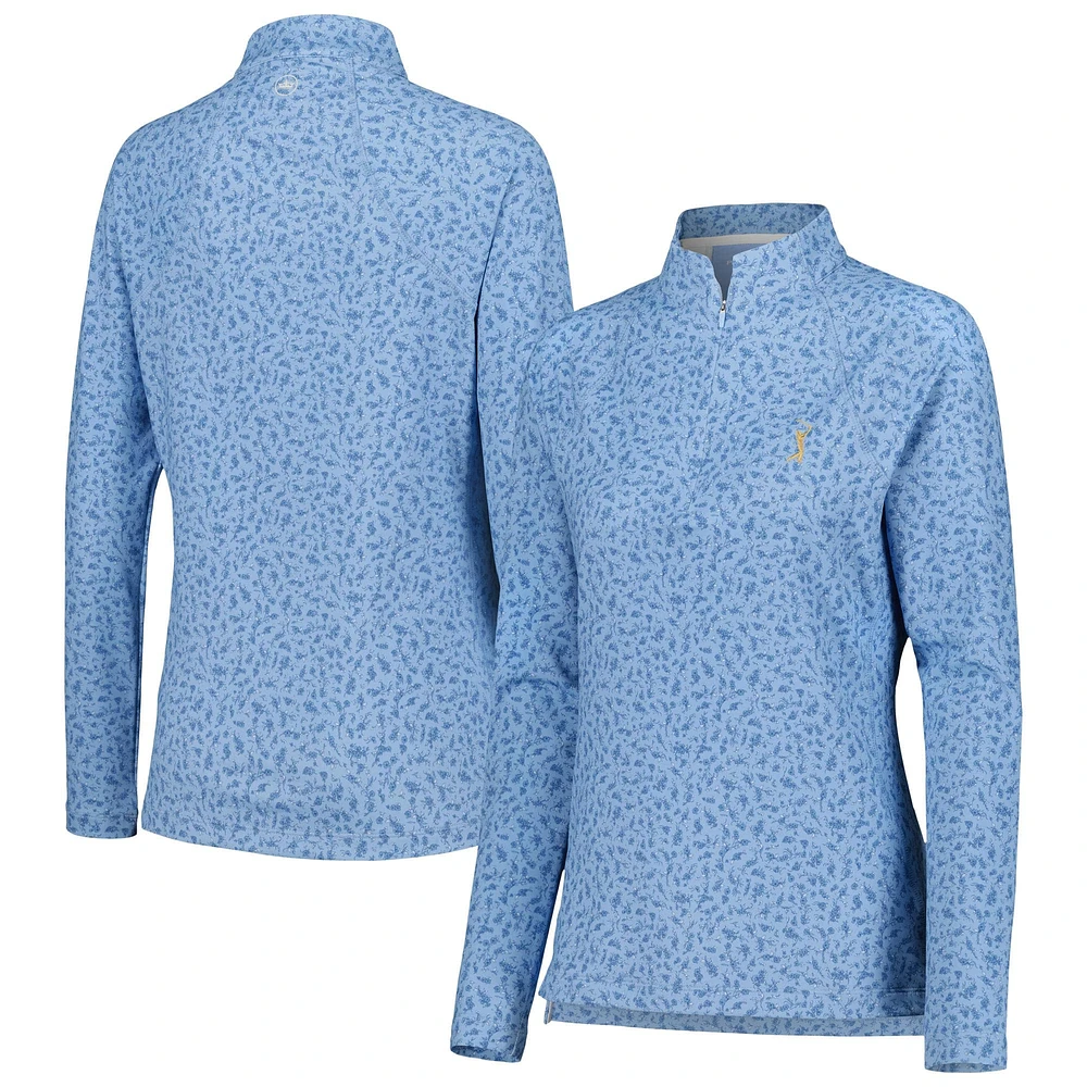 Haut raglan imprimé Perth Peter Millar pour femme bleu THE PLAYERS