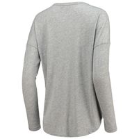 Women's Peter Millar Heathered Gray THE PLAYERS Farrah Oversized Long Sleeve T-Shirt