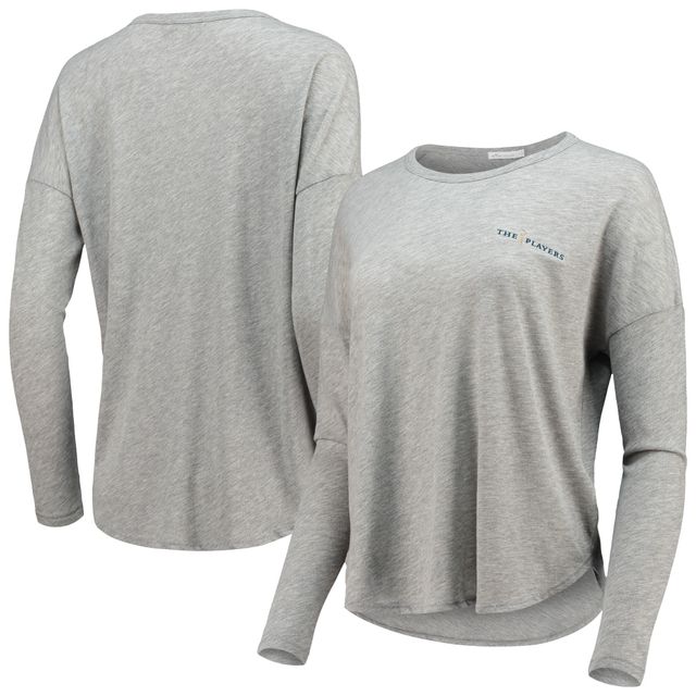 Peter Millar Heathered Grey The Joueur T-shirt à manches longues Farrah oversize pour femmes