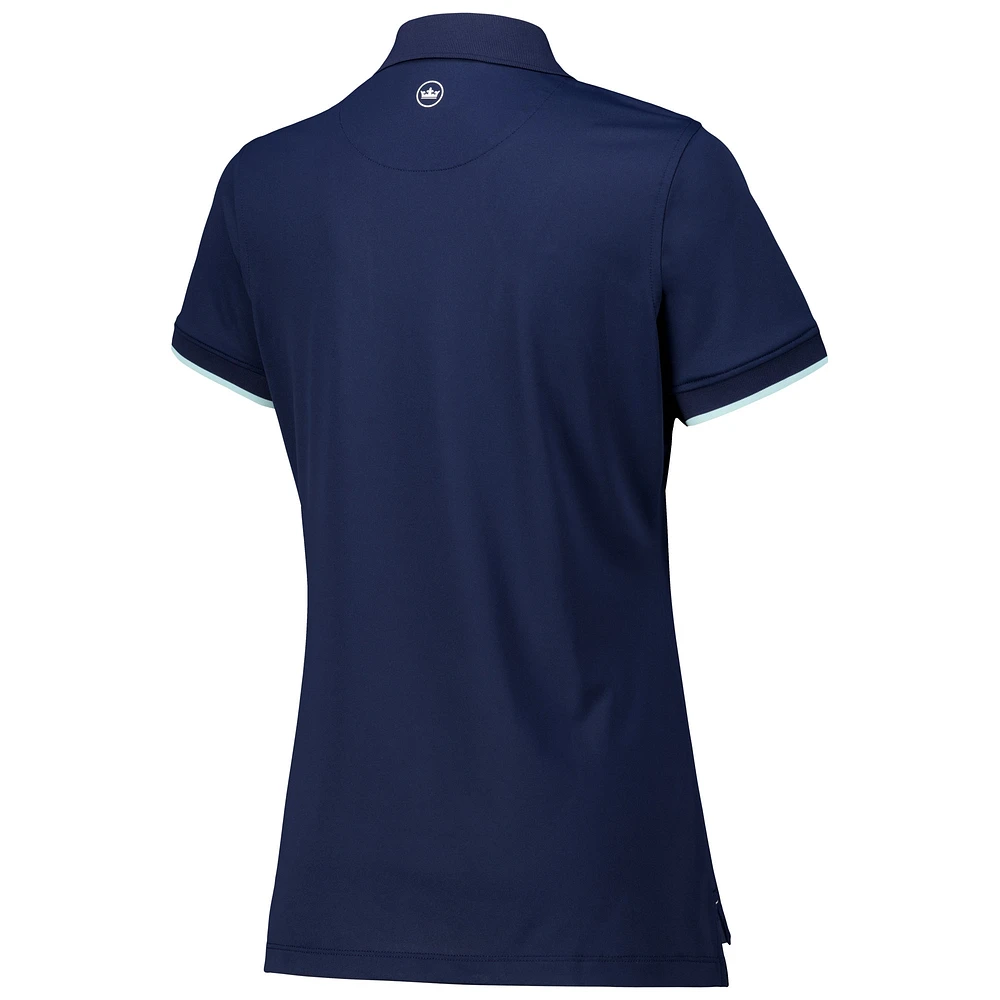 Polo en maille sport Peter Millar bleu marine THE PLAYERS Whitworth pour femmes