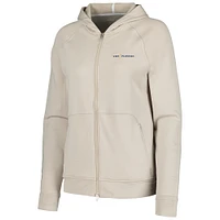 Women's Peter Millar Tan THE PLAYERS Beaumont Raglan Full-Zip Hoodie