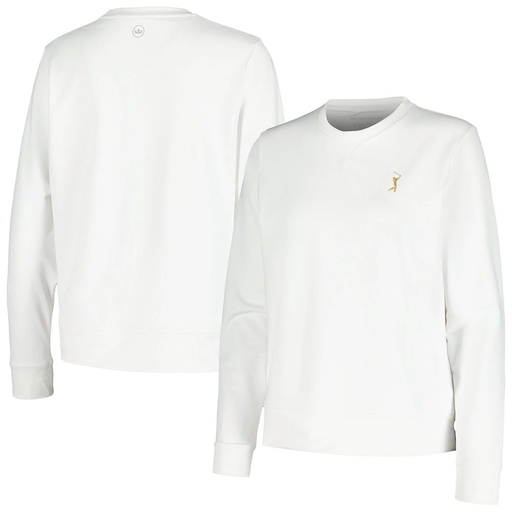 Women's Peter Millar White THE PLAYERS Birdie Sport Pullover Sweatshirt