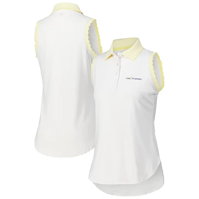 Women's Peter Millar White THE PLAYERS Opal Sleeveless Stretch Jersey Polo