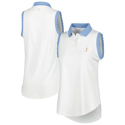 Polo sans manches en jersey extensible THE PLAYERS pour femme Peter Millar blanc