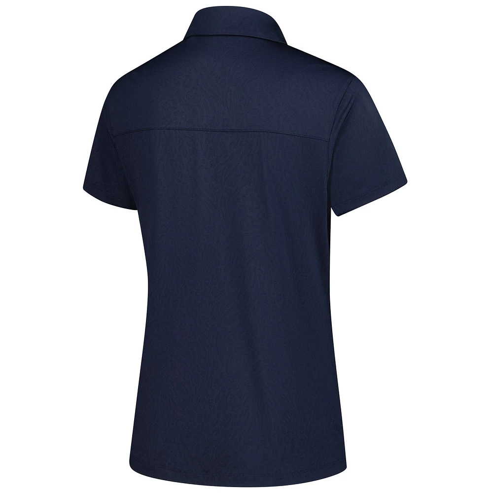 Women's Puma Navy THE PLAYERS Animal Deboss MATTR Polo