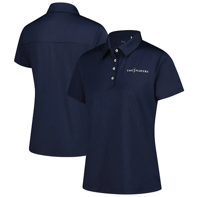 Women's Puma Navy THE PLAYERS Animal Deboss MATTR Polo