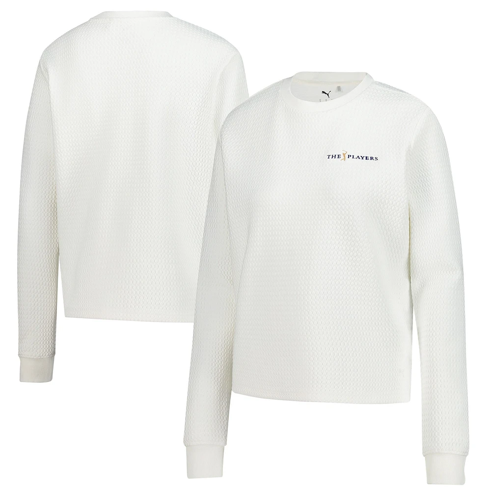 Sweat-shirt à capuche Puma blanc THE PLAYERS Boulder CLOUDSPUN pour femme