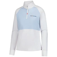 Women's THE PLAYERS  FootJoy White Hybrid Quarter-Zip Pullover