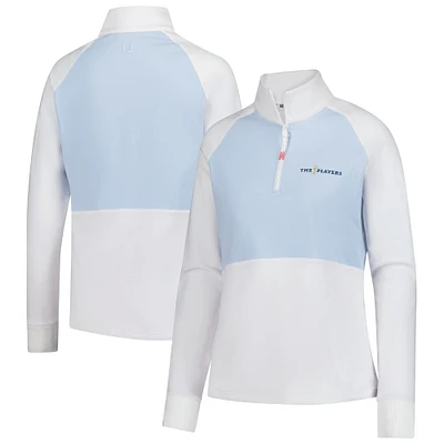 Women's THE PLAYERS  FootJoy White Hybrid Quarter-Zip Pullover