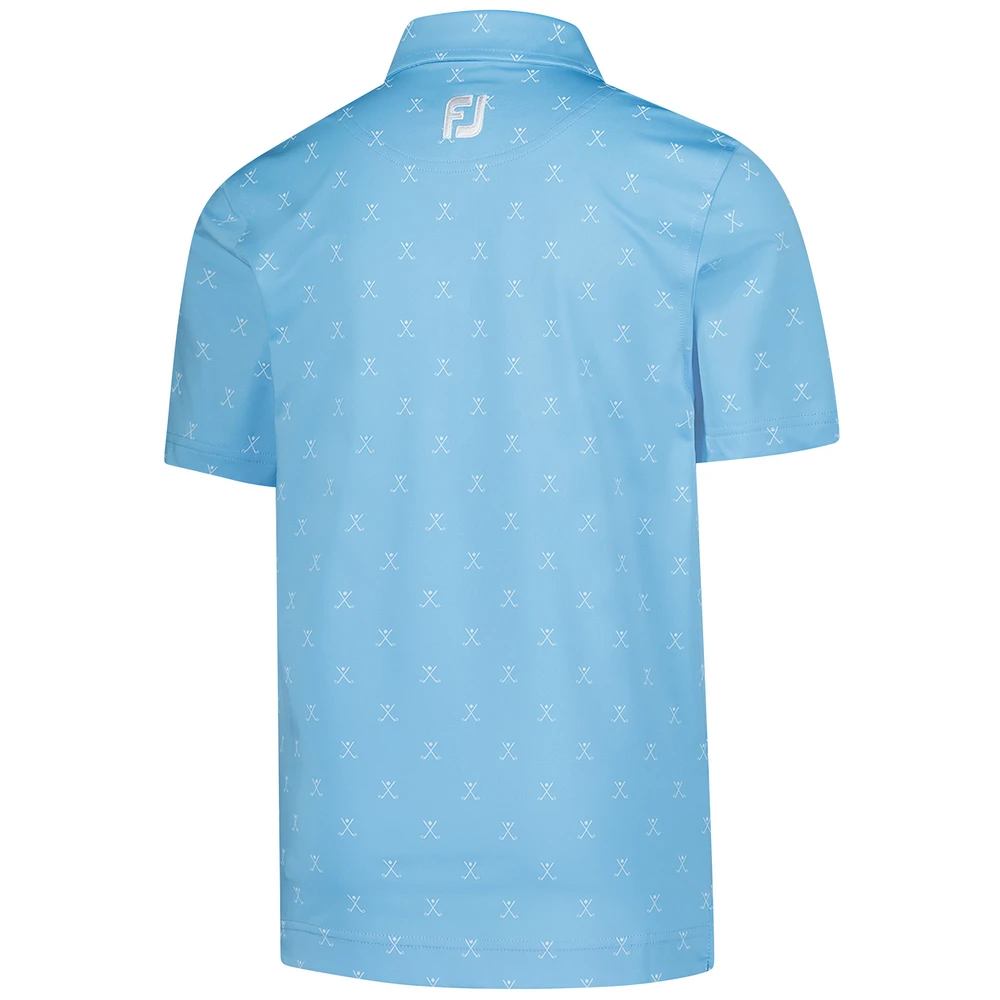 Youth FootJoy  Light Blue THE PLAYERS Golf Print Polo