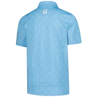Youth FootJoy  Light Blue THE PLAYERS Golf Print Polo