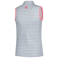 Polo sans manches à fermeture éclair quart de tour blanc FootJoy pour jeunes THE PLAYERS
