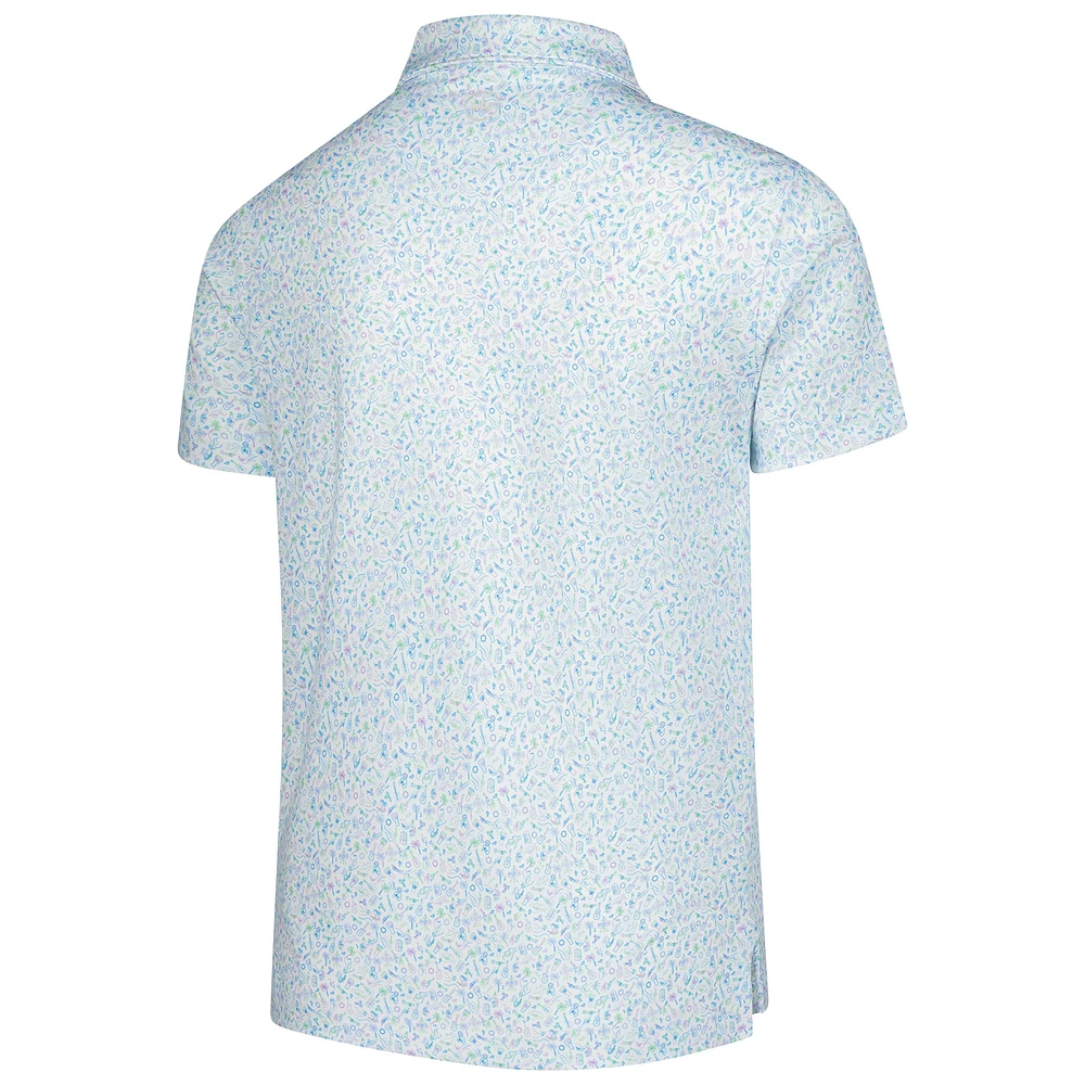 Polo de performance Island Jammin Peter Millar White THE PLAYERS pour jeunes