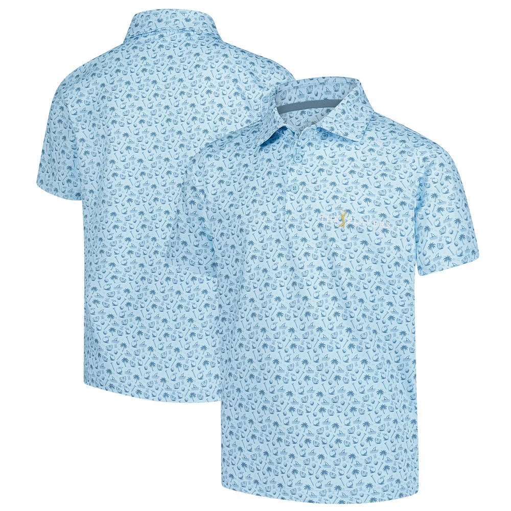 Youth Barstool Golf  Light Blue THE PLAYERS Florida Printed Polo