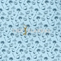 Youth Barstool Golf  Light Blue THE PLAYERS Florida Printed Polo