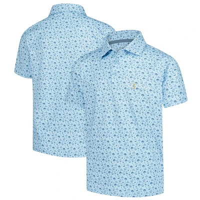 Youth Barstool Golf  Light Blue THE PLAYERS Florida Printed Polo