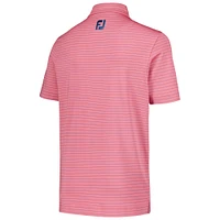 Youth FootJoy Pink THE PLAYERS Pencil Stripe ProDry Polo