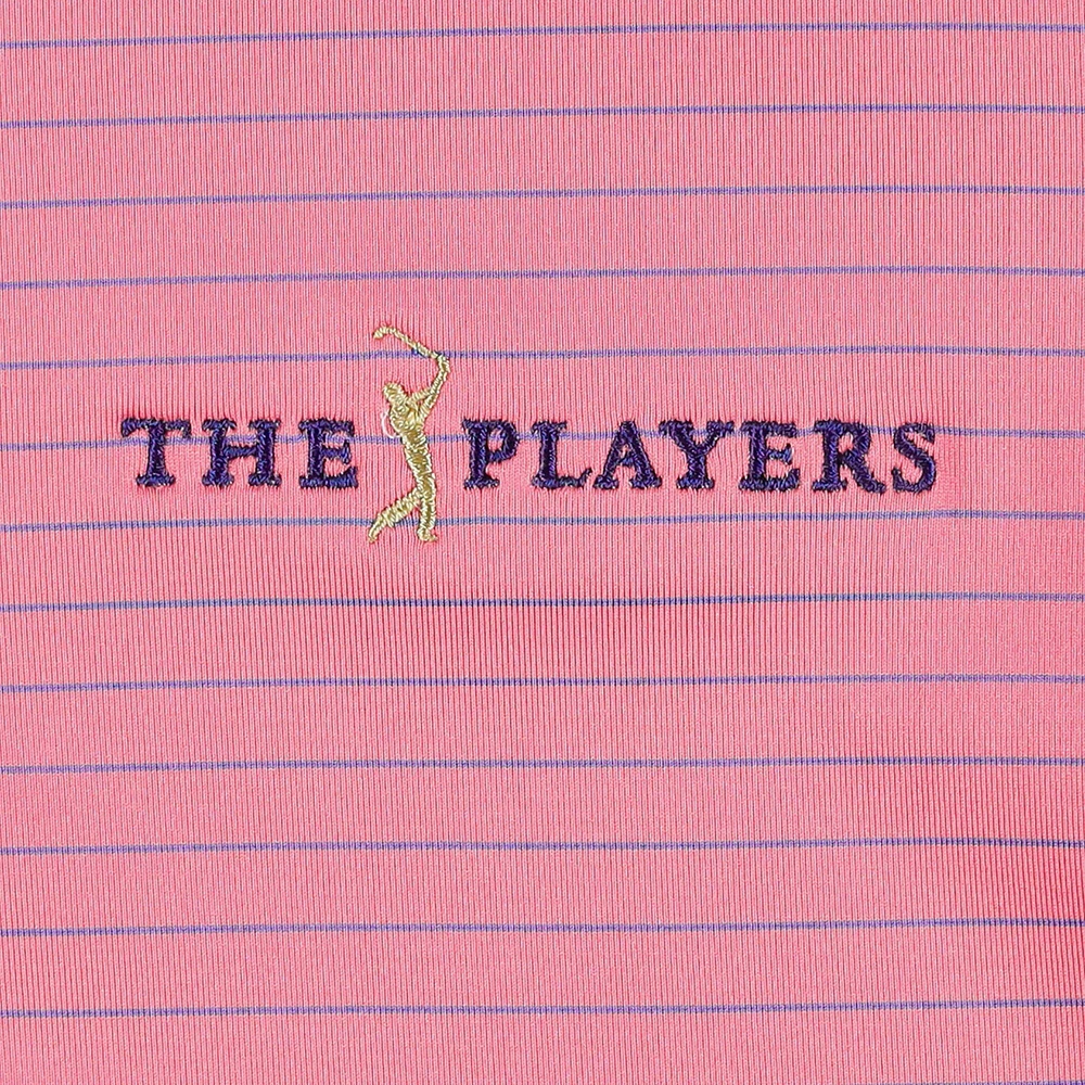 Youth FootJoy Pink THE PLAYERS Pencil Stripe ProDry Polo