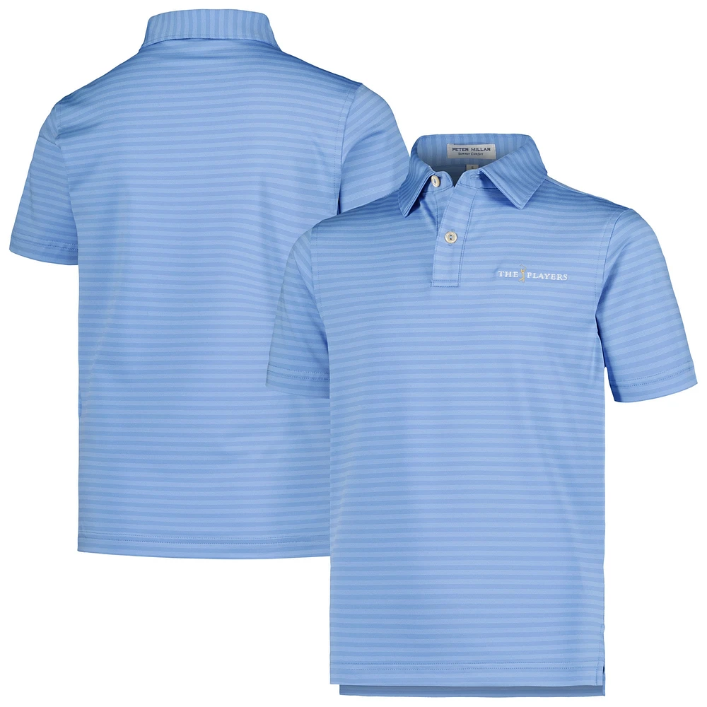 Youth Peter Millar Light Blue THE PLAYERS Baltic Performance Jersey Polo