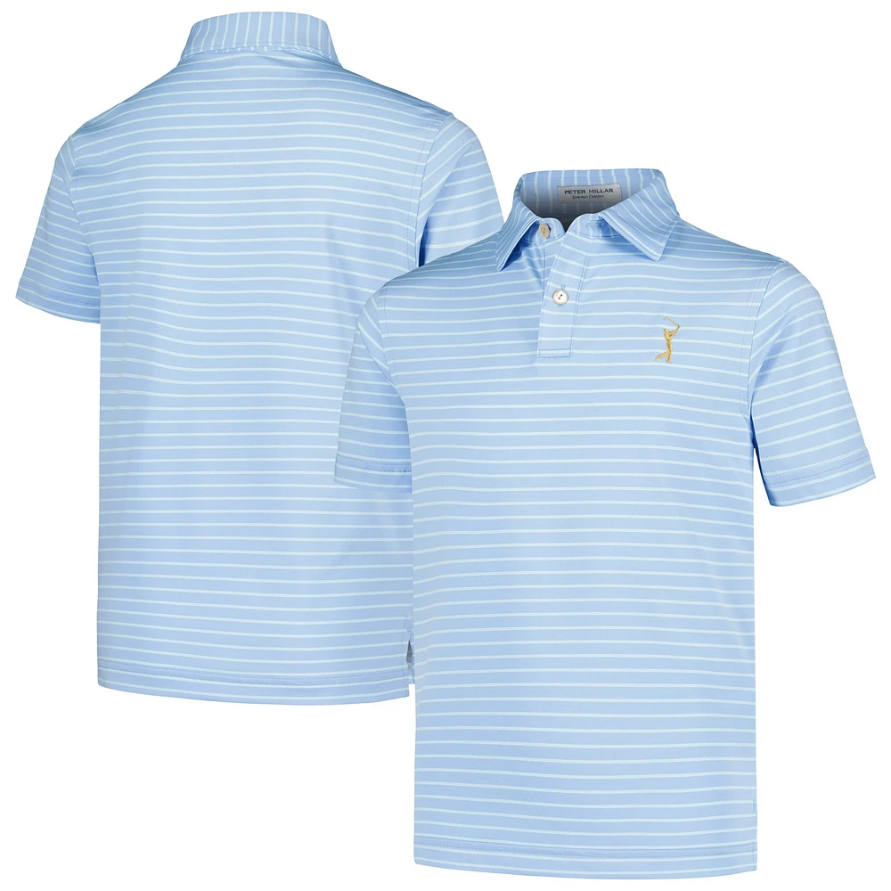 Youth Peter Millar Light Blue THE PLAYERS Drum Performance Polo