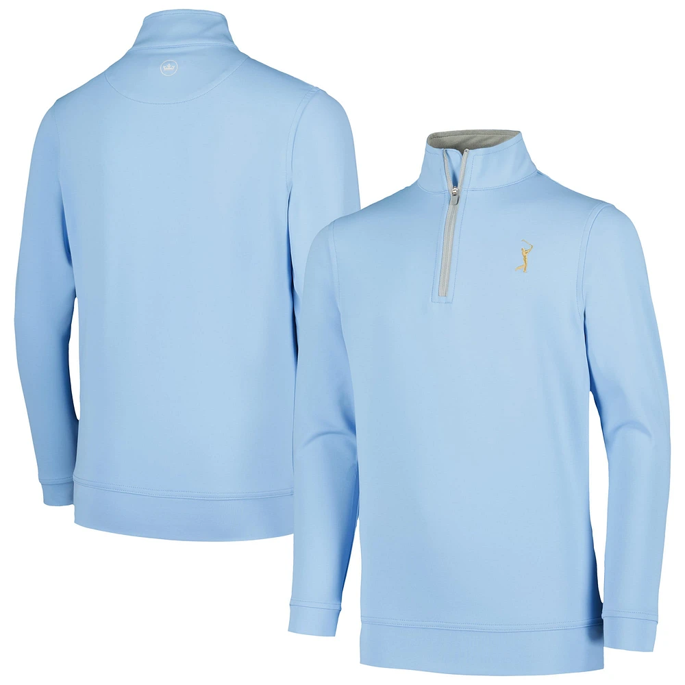 Youth Peter Millar Light Blue THE PLAYERS Perth Performance Quarter-Zip Top