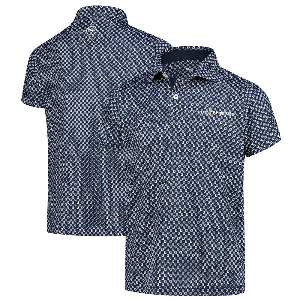 Polo micro-floral bleu marine THE PLAYERS MATTR de Puma pour jeunes