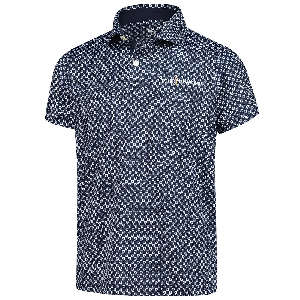 Polo micro-floral bleu marine THE PLAYERS MATTR de Puma pour jeunes