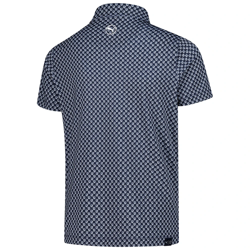 Polo micro-floral bleu marine THE PLAYERS MATTR de Puma pour jeunes