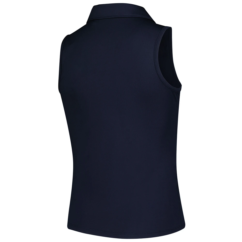 Polo sans manches à col en V passepoilé CLOUDSPUN bleu marine The Zurich Classic pour fille