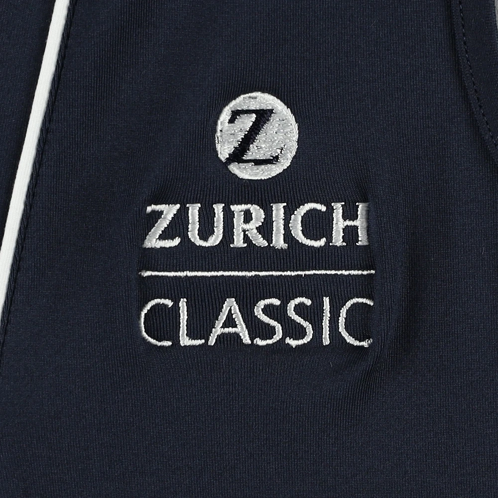 Polo sans manches à col en V passepoilé CLOUDSPUN bleu marine The Zurich Classic pour fille