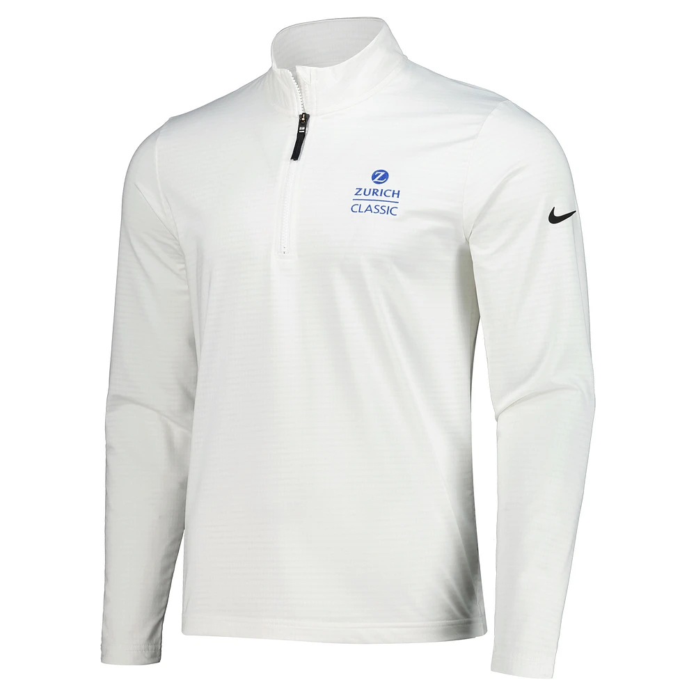 Pull Nike blanc The Zurich Classic Victory Performance à quart de zip pour homme