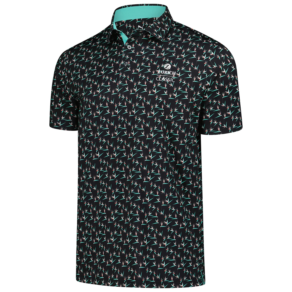 Men's Puma  Black The Zurich Classic MATTR Paradise Polo