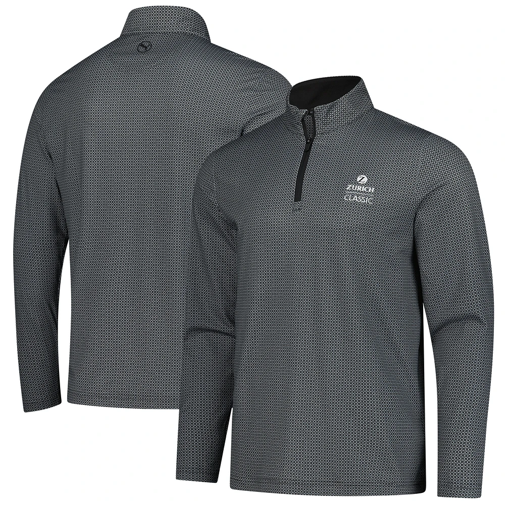 Pull zippé quart de tour Puma The Zurich Classic Pure 2.0 Tile pour homme, noir