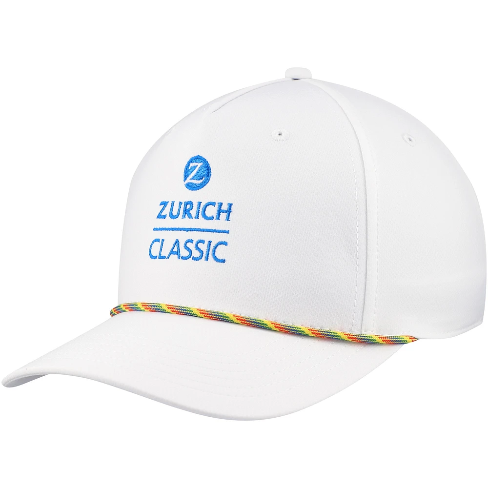 Chapeau réglable blanc The Zurich Classic Alto Rope pour hommes