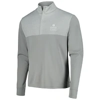 Men's FootJoy Gray Zurich Classic Heather Yoke Half-Zip Jacket