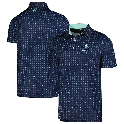 Men's FootJoy Navy Zurich Classic 19th Hole Lisle ProDry Polo