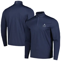 Men's Under Armour Navy The Zurich Classic Playoff 3.0 Heather Quarter-Zip Top