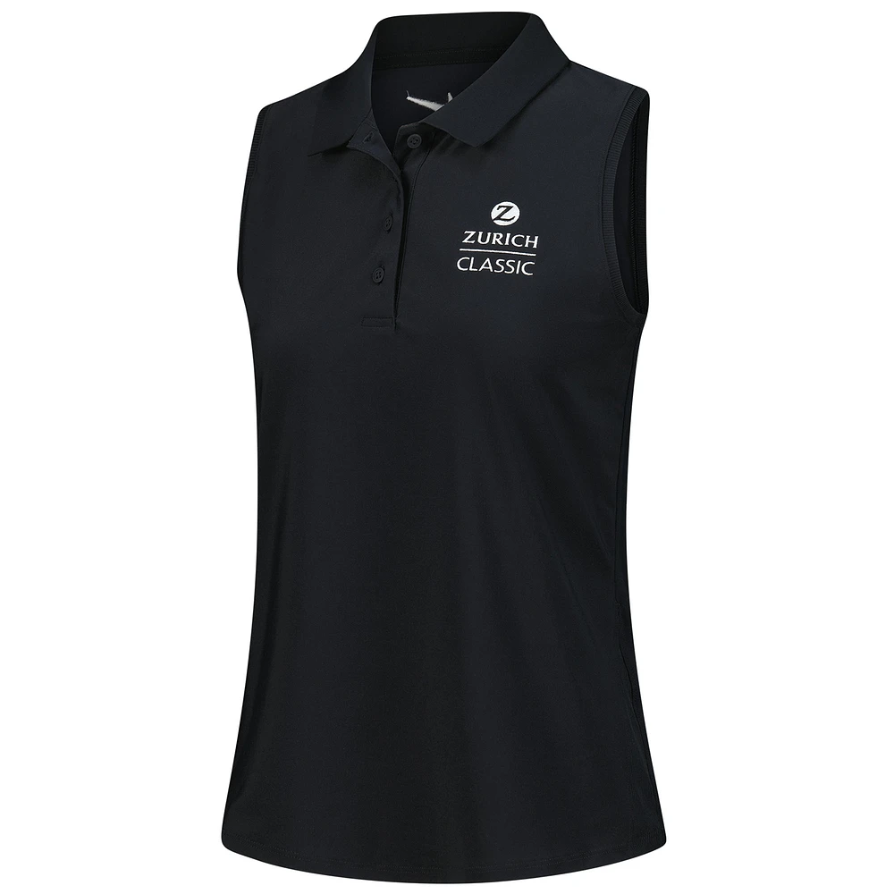 Women's Nike  Black The Zurich Classic Performance Sleeveless Polo