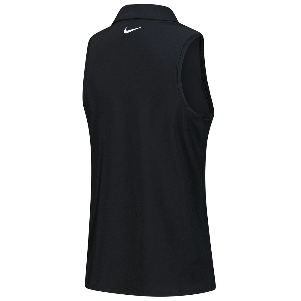 Women's Nike  Black The Zurich Classic Performance Sleeveless Polo