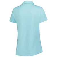 Women's Puma  Aqua The Zurich Classic CLOUDSPUN Piped V-Neck Polo
