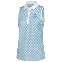 Women's Puma  Blue The Zurich Classic CLOUDSPUN Scallop Sleeveless Polo