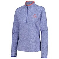 Women's Under Armour Purple The Zurich Classic Tee To Green Shellrix Raglan Quarter-Zip Top