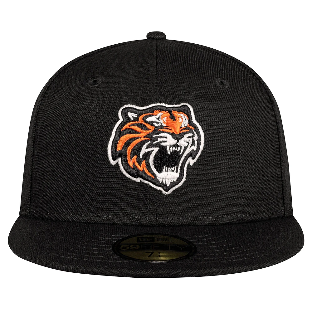 Casquette ajustée 59FIFTY de la Ligue mexicaine sur le terrain des Tigres Quintana Roo New Era pour hommes, noire