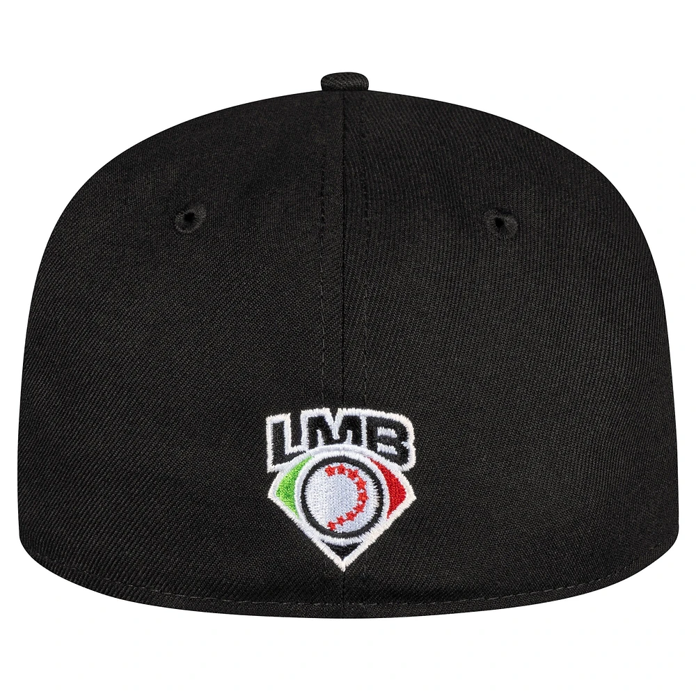 Casquette ajustée 59FIFTY de la Ligue mexicaine sur le terrain des Tigres Quintana Roo New Era pour hommes, noire