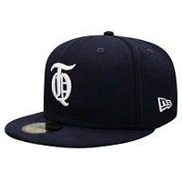 Casquette ajustée 59FIFTY de la ligue mexicaine des Tigres Quintana Roo New Era pour hommes, bleu marine