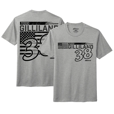 Men's Heather Gray Todd Gilliland Flag Tri-Blend T-Shirt