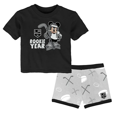 Ensemble t-shirt et short Disney Rookie Year des Kings de Los Angeles pour tout-petit