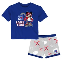 Ensemble t-shirt et short Disney Rookie Year des Rangers de New York pour tout-petit